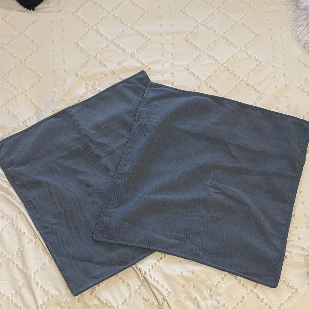 Dark Blue Gray Pillow Covers new set of two